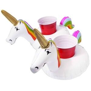 2! Rainbow Unicorn Inflatable Drink Holders!